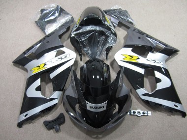 Black White 2001-2003 Suzuki GSXR 600 Motorcycle Fairings