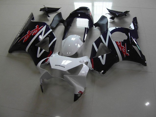 Black White 2002-2003 Honda CBR900RR 954 Motorcycle Fairings