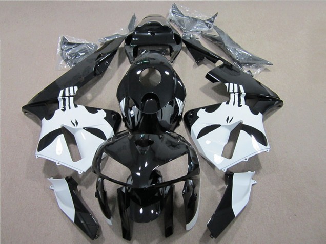 Black White 2005-2006 Honda CBR600RR Motorcycle Fairing Black White 2005-2006 Honda CBR600RR Motorcycle Fairing