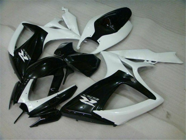 Black White 2006-2007 Suzuki GSXR 600/750 Motorcycle Fairings Black White 2006-2007 Suzuki GSXR 600/750 Motorcycle Fairings