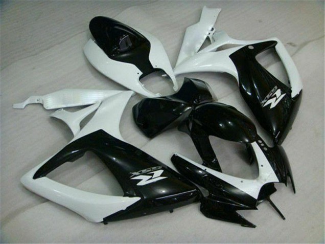 Black White 2006-2007 Suzuki GSXR 600/750 Motorcycle Fairings Black White 2006-2007 Suzuki GSXR 600/750 Motorcycle Fairings