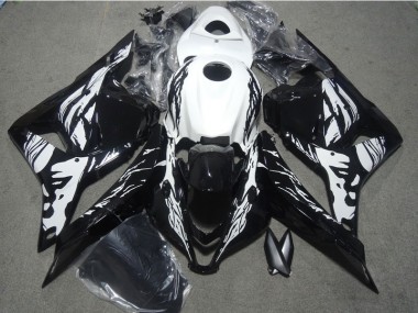 Black White 2009-2012 Honda CBR600RR Motorcycle Fairing