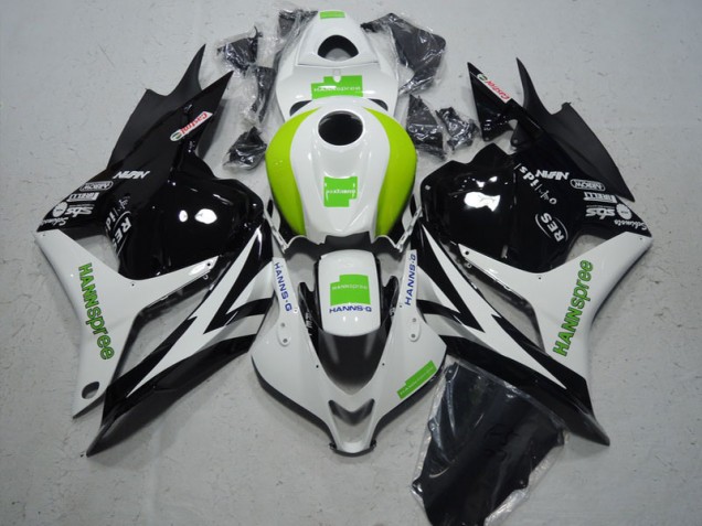 Black White Green Hannspree 2009-2012 Honda CBR600RR Motorcycle Fairing Black White Green Hannspree 2009-2012 Honda CBR600RR Motorcycle Fairing