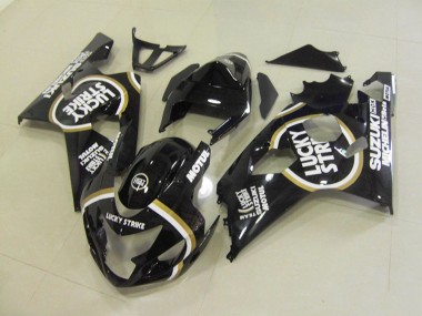 Black White Lucky Strike Motul 2004-2005 Suzuki GSXR 750 Motorcycle Fairings