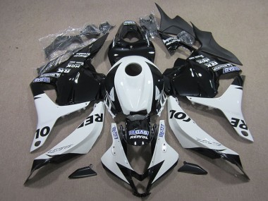 Black White Repsol 2009-2012 Honda CBR600RR Motorcycle Fairings