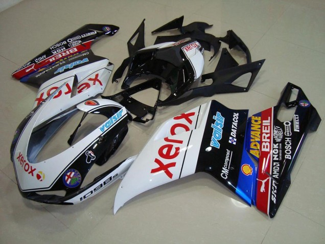 Black Xerox 2007-2014 Ducati 848 1098 1198 Motorcycle Fairings Black Xerox 2007-2014 Ducati 848 1098 1198 Motorcycle Fairings