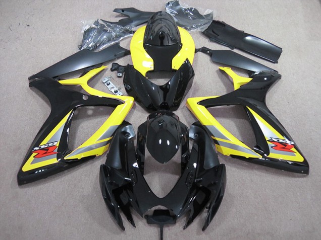 Black Yellow 2006-2007 Suzuki GSXR 600 Motorcycle Fairings Black Yellow 2006-2007 Suzuki GSXR 600 Motorcycle Fairings