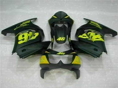Black Yellow 46 2008-2012 Kawasaki EX250 Motorcycle Fairings