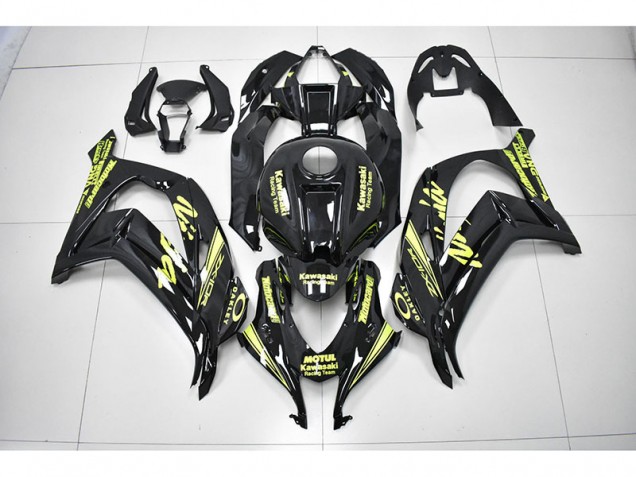 Black Yellow Racing Team Ninja 2016-2019 Kawasaki ZX10R Motorcycle Fairings