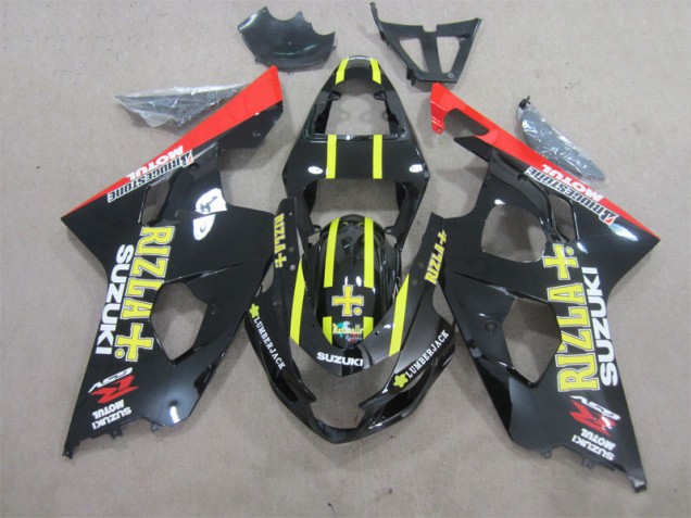Black Yellow Rizla 2004-2005 Suzuki GSXR 600 Motorcycle Fairing