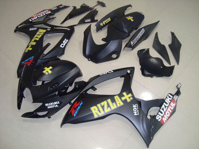Black Yellow Rizla 2006-2007 Suzuki GSXR 750 Motorcycle Fairings