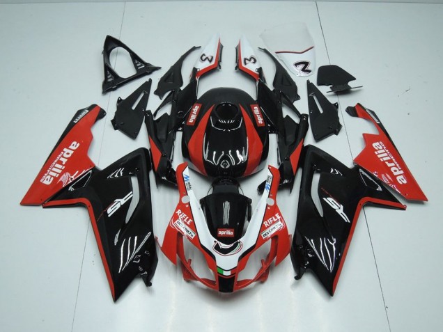 Black and Red 2006-2011 Aprilia RS125 Motorcycle Fairings Black and Red 2006-2011 Aprilia RS125 Motorcycle Fairings