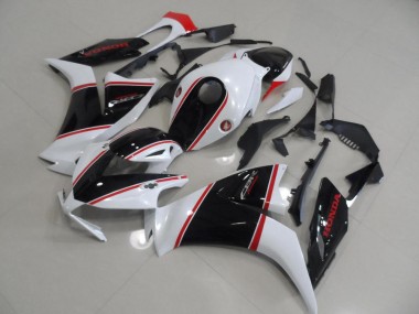 Black and White and Red Stripe 2012-2016 Honda CBR1000RR Motorcycle Fairings