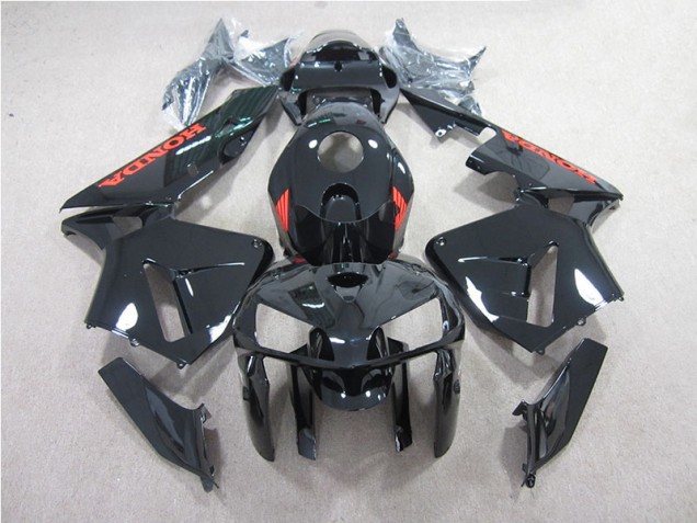 Black with Red 2005-2006 Honda CBR600RR Motorcycle Fairings