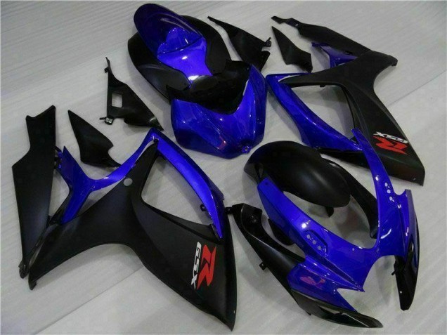 Blue Black 2006-2007 Suzuki GSXR 600/750 Motorcycle Fairing Blue Black 2006-2007 Suzuki GSXR 600/750 Motorcycle Fairing