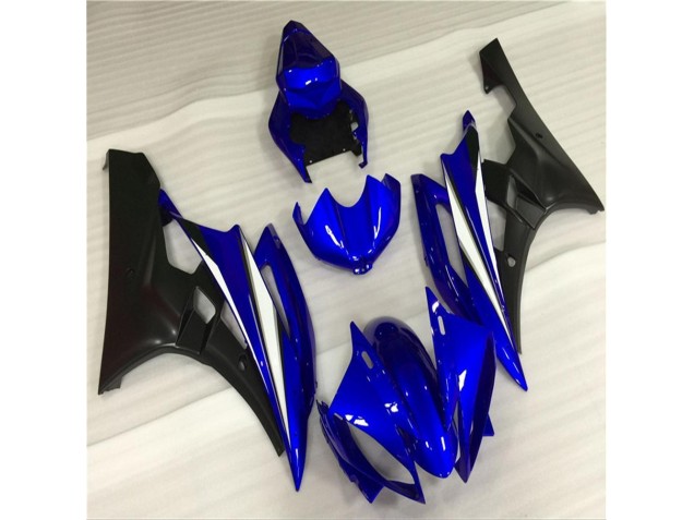 Blue Black 2006-2007 Yamaha YZF R6 Full Motorcycle Fairing Kits