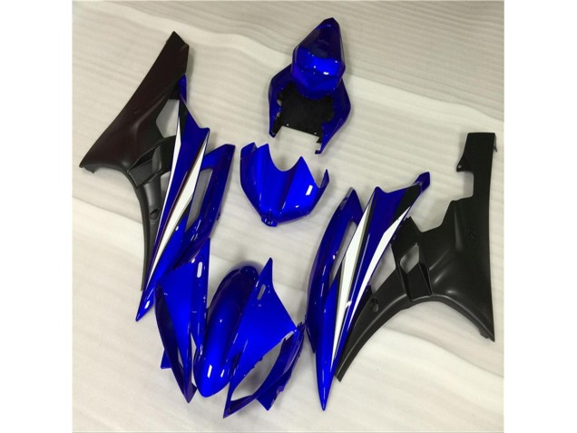 Blue Black 2006-2007 Yamaha YZF R6 Full Motorcycle Fairing Kits