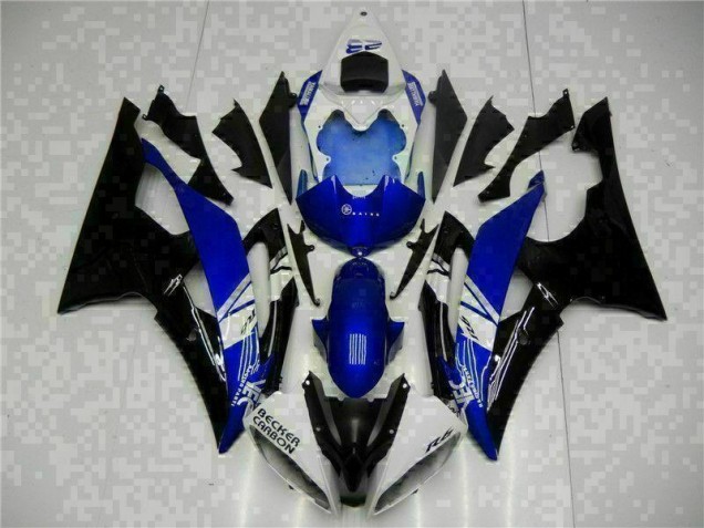 Blue Black 2008-2016 Yamaha YZF R6 Full Motorcycle Fairing Kits