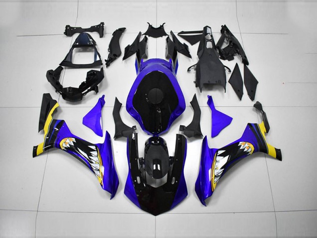 Blue Black 2015-2019 Yamaha YZF R1 Motorcycle Fairings