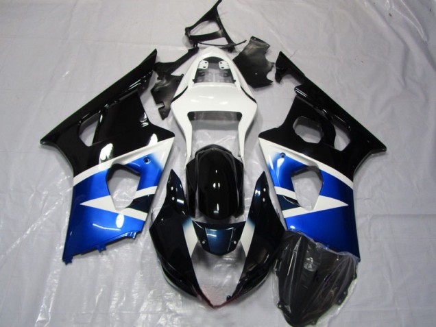 Blue Black White 2003-2004 Suzuki GSXR 1000 Motorcycle Fairings Blue Black White 2003-2004 Suzuki GSXR 1000 Motorcycle Fairings