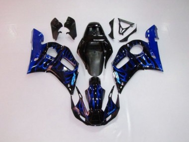 Blue Flame 1998-2002 Yamaha YZF R6 Motorcycle Fairings