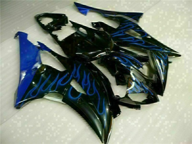 Blue Flame Black 2008-2016 Yamaha YZF R6 Motorcycle Fairings
