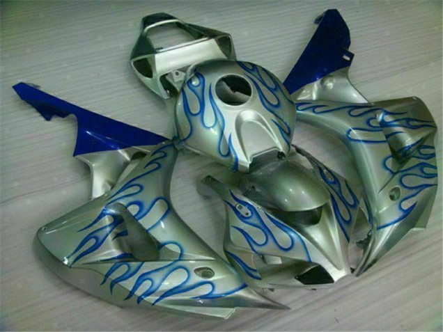 Blue Flame Silver 2006-2007 Honda CBR1000RR Motorcycle Fairings Blue Flame Silver 2006-2007 Honda CBR1000RR Motorcycle Fairings