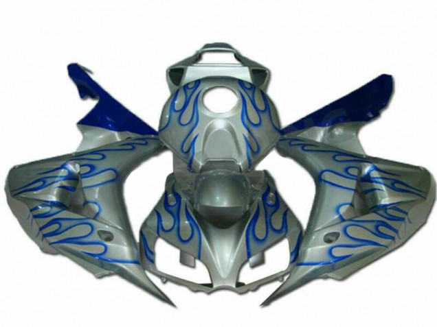 Blue Flame Silver 2006-2007 Honda CBR1000RR Motorcycle Fairings Blue Flame Silver 2006-2007 Honda CBR1000RR Motorcycle Fairings