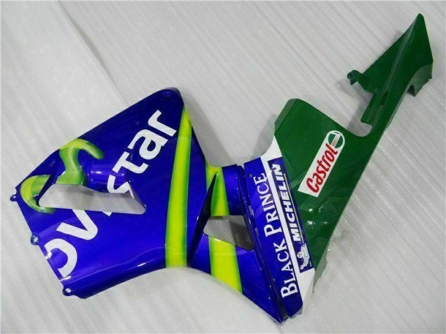 Blue Green Movistar Castrol 2003-2004 Honda CBR600RR Motorcycle Fairings Blue Green Movistar Castrol 2003-2004 Honda CBR600RR Motorcycle Fairings