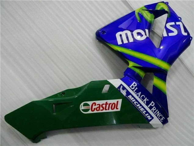 Blue Green Movistar Castrol 2003-2004 Honda CBR600RR Motorcycle Fairings Blue Green Movistar Castrol 2003-2004 Honda CBR600RR Motorcycle Fairings