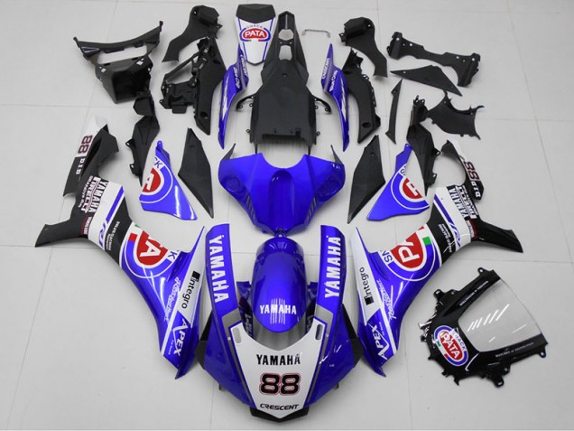 Blue PATA 88 2015-2019 Yamaha YZF R1 Motorcycle Fairings