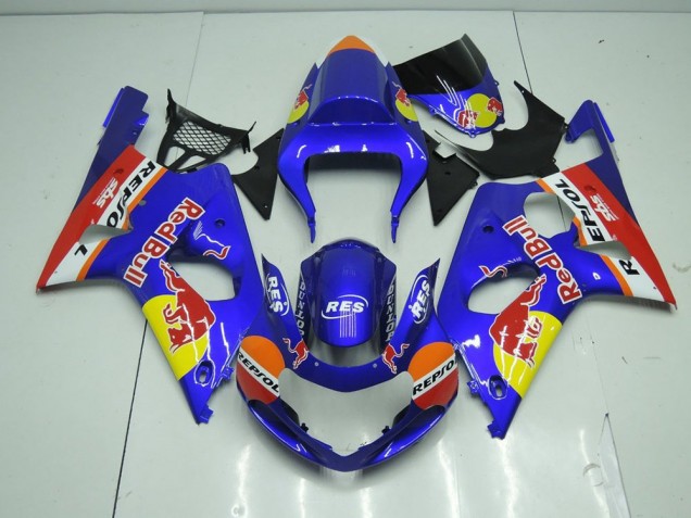 Blue Red Bull 2000-2002 Suzuki GSXR 1000 Motorcycle Fairings Blue Red Bull 2000-2002 Suzuki GSXR 1000 Motorcycle Fairings