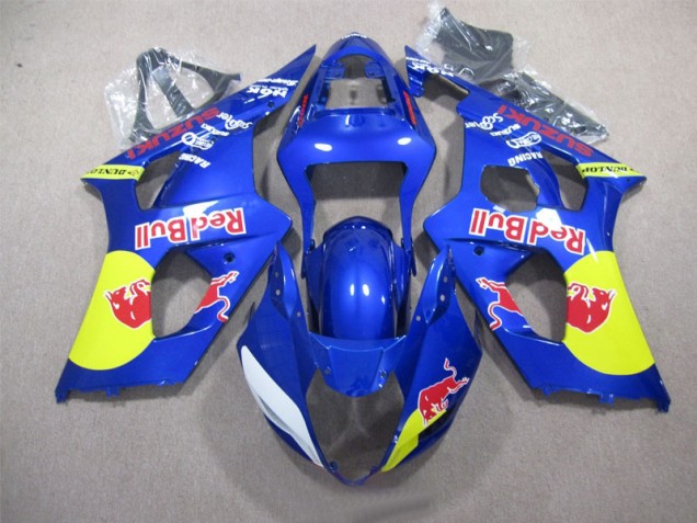 Blue Red Bull 2003-2004 Suzuki GSXR 1000 Motorcycle Fairings