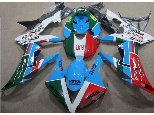 Blue Red Green Motul 2004-2005 Honda CBR1000RR Motorcycle Fairings