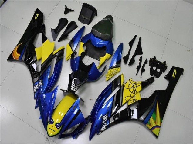 Blue Shark 2006-2007 Yamaha YZF R6 Motorcycle Fairings Blue Shark 2006-2007 Yamaha YZF R6 Motorcycle Fairings