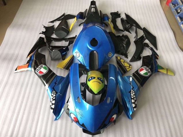 Blue Shark 2015-2019 Yamaha YZF R1 Motorcycle Fairings