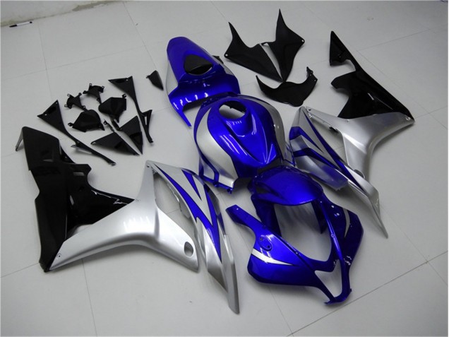 Blue Silver Black 2007-2008 Honda CBR600RR Motorcycle Fairings Blue Silver Black 2007-2008 Honda CBR600RR Motorcycle Fairings
