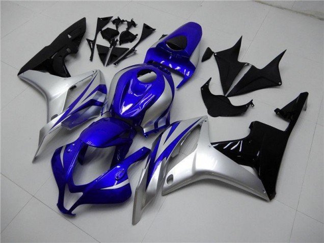 Blue Silver Black 2007-2008 Honda CBR600RR Motorcycle Fairings Blue Silver Black 2007-2008 Honda CBR600RR Motorcycle Fairings