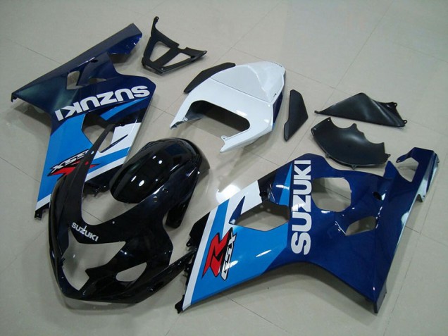 Blue White 2004-2005 Suzuki GSXR 750 Motorcycle Fairings