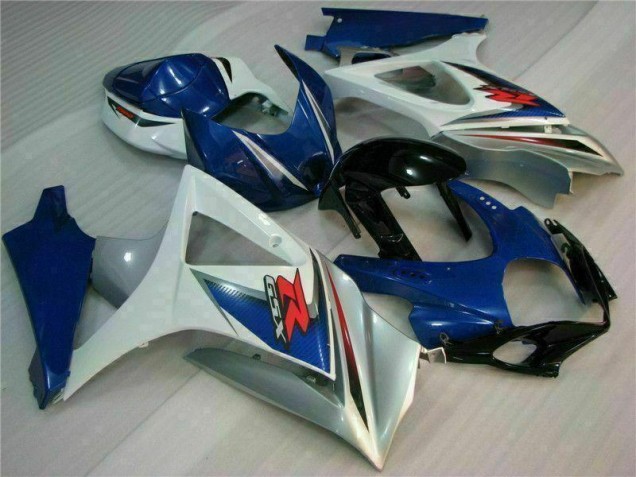 Blue White 2007-2008 Suzuki GSXR 1000 Full Motorcycle Fairing Kits