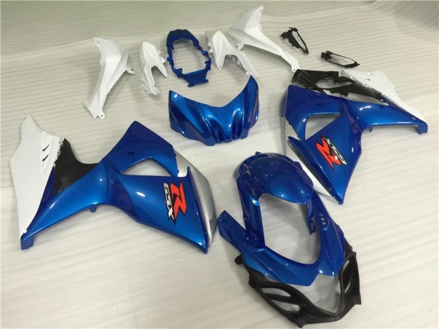 Blue White 2009-2016 Suzuki GSXR 1000 Motorcycle Fairing Kits & Plastic