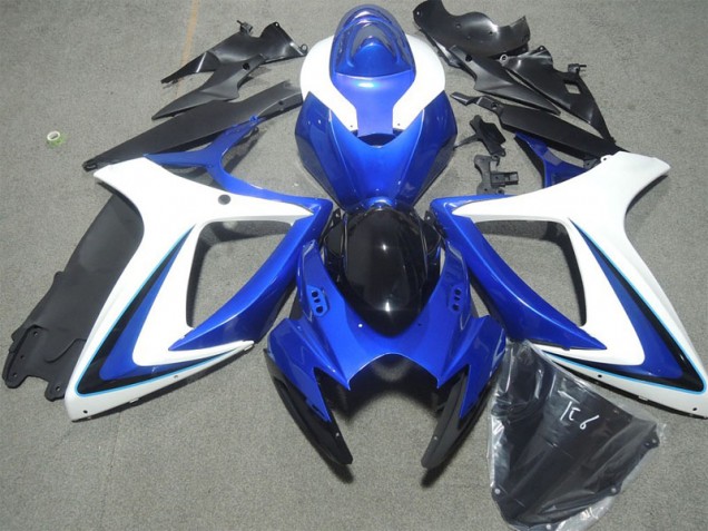Blue White Black 2006-2007 Suzuki GSXR 600 Motorcycle Fairings