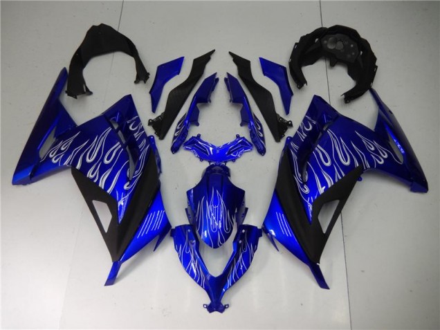 Blue White Black 2013-2016 Kawasaki EX300 Motorcycle Fairings