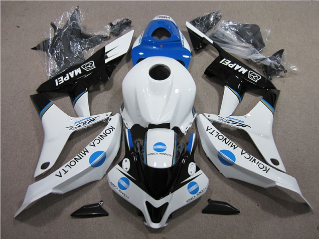 Blue White Black Konica Minolta MAPEI 2007-2008 Honda CBR600RR Motorcycle Fairings
