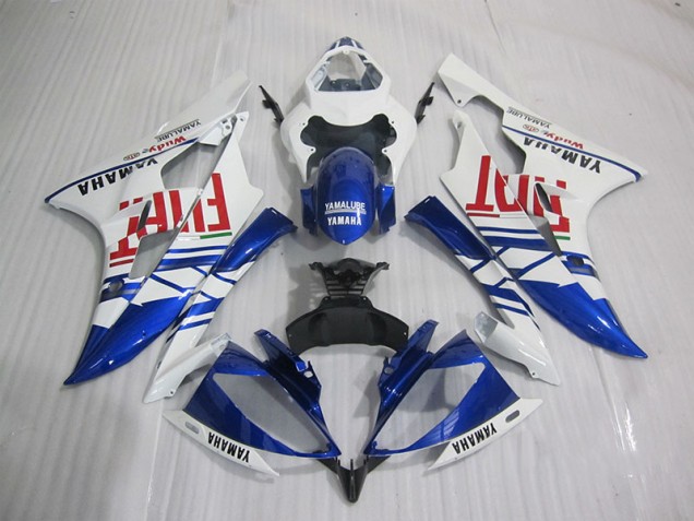 Blue White Fiat 2006-2007 Yamaha YZF R6 Motorcycle Fairings