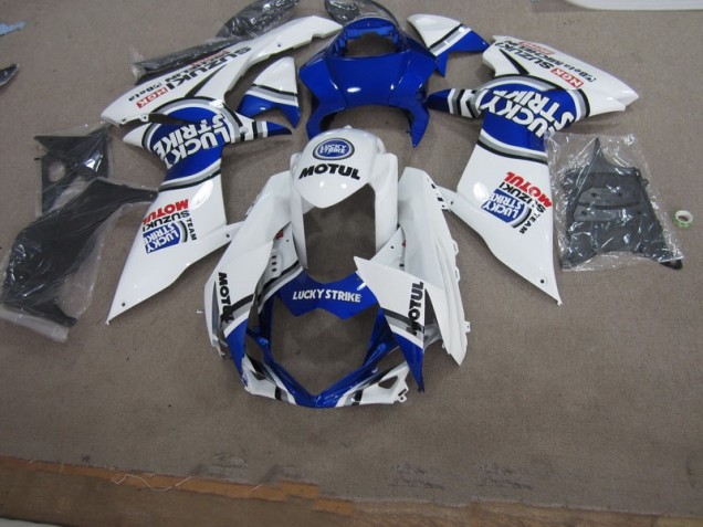 Blue White Lucky Strike Motul 2011-2021 Suzuki GSXR 600 Motorcycle Fairings Blue White Lucky Strike Motul 2011-2021 Suzuki GSXR 600 Motorcycle Fairings