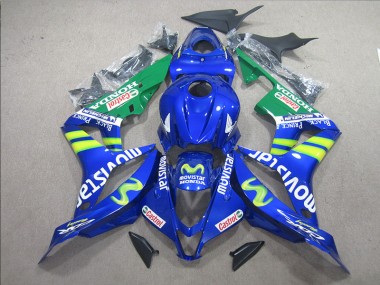 Blue White Movistar 2007-2008 Honda CBR600RR Motorcycle Fairings