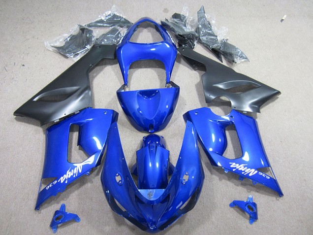 Blue White Ninja 636 2005-2006 Kawasaki ZX6R Motorcycle Fairings Blue White Ninja 636 2005-2006 Kawasaki ZX6R Motorcycle Fairings