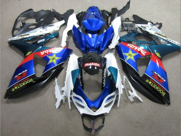 Blue White Rockstar 2009-2016 Suzuki GSXR 1000 Motorcycle Fairings Blue White Rockstar 2009-2016 Suzuki GSXR 1000 Motorcycle Fairings