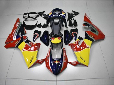 Blue Yellow Red Red Bull 2017-2020 Honda CBR1000RR Motorcycle Fairings
